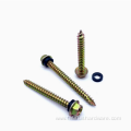 Yellow galvanized self-tapping screws